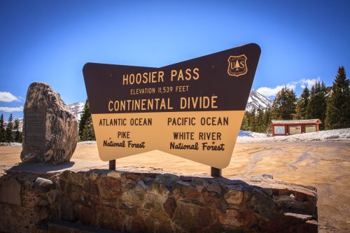 Sign at the Hoosier Pass
